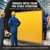image:imageVEVOR Welding Screen with Frame 6 x 8 Welding Curtain Screen FlameResistant Vinyl Welding Protection Screen on 4 Swivel Wheels 2 Lockable Moveable amp Professional for WorkshopIndustrial RedYellow