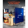 image:imageVEVOR Welding Screen with Frame 6 x 8 Welding Curtain Screen FlameResistant Vinyl Welding Protection Screen on 4 Swivel Wheels 2 Lockable Moveable amp Professional for WorkshopIndustrial RedBlue