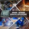 image:imageVEVOR Welding Screen with Frame 6 x 8 Welding Curtain Screen FlameResistant Vinyl Welding Protection Screen on 4 Swivel Wheels 2 Lockable Moveable amp Professional for WorkshopIndustrial RedGreen