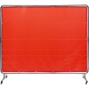 image:imageVEVOR Welding Screen with Frame 6 x 8 Welding Curtain Screen FlameResistant Vinyl Welding Protection Screen on 4 Swivel Wheels 2 Lockable Moveable amp Professional for WorkshopIndustrial RedRed
