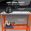 image:imageVEVOR Welding Table 36x18 1200lbs Load Capacity Steel Welding Workbench Table on Wheels Portable Work Bench with Braking Lockable Casters 4 Tool Slots 58inch Fixture Holes Tool Tray  Portable Work Bench with Lockable Casters 4 Tool Slots 58inch Fixture Holes Tool Tray for Workshops Silver amp Orange36 x 18