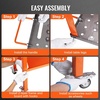 image:imageVEVOR Welding Table 36x18 1200lbs Load Capacity Steel Welding Workbench Table on Wheels Portable Work Bench with Braking Lockable Casters 4 Tool Slots 58inch Fixture Holes Tool Tray  Portable Work Bench with Lockable Casters 4 Tool Slots 58inch Fixture Holes Tool Tray for Workshops Silver amp Orange36 x 18
