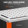 image:imageVEVOR Welding Table 36x18 1200lbs Load Capacity Steel Welding Workbench Table on Wheels Portable Work Bench with Braking Lockable Casters 4 Tool Slots 58inch Fixture Holes Tool Tray  Portable Work Bench with Lockable Casters 4 Tool Slots 58inch Fixture Holes Tool Tray for Workshops Silver amp Orange36 x 18