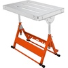 image:imageVEVOR Welding Table Foldable 30x20 Welding Workbench Table 400lbs Load Capacity Steel on Wheels Work Bench Adjustable Height with 3 Tilt Angles Three 11 Slot Retractable Guide Rails