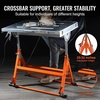 image:imageVEVOR Welding Table Foldable 30x20 Welding Workbench Table 400lbs Load Capacity Steel on Wheels Work Bench Adjustable Height with 3 Tilt Angles Three 11 Slot Retractable Guide Rails