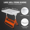 image:imageVEVOR Welding Table Foldable 30x20 Welding Workbench Table 400lbs Load Capacity Steel on Wheels Work Bench Adjustable Height with 3 Tilt Angles Three 11 Slot Retractable Guide Rails