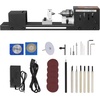 image:imageVEVOR Wood Lathe 6Amp 1 HP Benchtop Wood Lathe Machine with 150 to 3800 RPM Variable Speed 12 x 18 Workbench Brushless DC Motor Cast Iron Construction for Beginners DIY Enthusiasts Woodworking276 in x 63 in