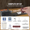 image:imageVEVOR Wood Lathe 6Amp 1 HP Benchtop Wood Lathe Machine with 150 to 3800 RPM Variable Speed 12 x 18 Workbench Brushless DC Motor Cast Iron Construction for Beginners DIY Enthusiasts Woodworking276 in x 63 in