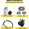 image:imageVevor Go Kart Brake Master Cylinder Kit Go Kart Hydraulic Brake Kit Universal Go Karts Brake Kit Kandi Complete Including Master Cylinder Hose Caliper Pad for 150cc  Automotive