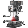 image:imageVEVOR 15875Inch Mill Drill Machine 2 HP Benchtop Milling Drill Press 1502560 RPM Adjustable Speed with Rotating Vise Laser and Work Light Milling Drilling Machine for Woodworking Light Metal