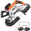 image:imageVEVOR 20V Portable Band Saw 5 in Deep Cut 360W Cordless Compact Bandsaw with Brushless Motor Adjustable Speed for Cutting Metal Wood Compatible with Makita Batteries Bare Tool Only5inch Kit with Battery