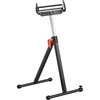 image:imageVEVOR 2Pack Stands 250 lbs Load Capacity 2743 in Adjustable Height Folding Heavy Duty with Polished Steel Roller Head amp Edge Guides for Table Saw Outfeed Woodworking Extension Support Black1Pack