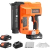 image:imageVEVOR 2in1 Cordless Brad Nailer 18 Gauge 20V Battery Powered Nail Gun and Staple Gun with 500 pcs Nails 500 pcs Staples 20 Ah Liion Battery and Charger for Home Improvement Woodworking20V Nailer  Stapler 2 Batteries