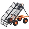 image:imageVEVOR 400lbs Steel Garden Dump Cart Heavy Duty Garden Wagon Yard Dump Wagon with Removable Sides Convert to Flatbed Utility Liner 10in All Terrain Wheels880 lbs