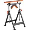image:imageVEVOR 4in1 Roller Stand 440 lb Load Capacity 3350 in Adjustable Height Folding Heavy Duty with Rack amp Polished MultiDirectional Roller Head for Table Saw Outfeed Woodworking Extension Support