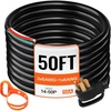 image:imageVEVOR 50FT 50 Amp Generator Cord 6381 AWG Pure Copper STW Cable 125V250V 12500W NEMA 1450P to Bare Wire Open End for Transfer Switch Inlet Box Hardwire ETL Listed50 FT