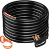 image:imageVEVOR 50FT 50 Amp Generator Cord 6381 AWG Pure Copper STW Cable 125V250V 12500W NEMA 1450P to Bare Wire Open End for Transfer Switch Inlet Box Hardwire ETL Listed40 FT