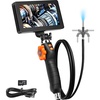 image:imageVEVOR Articulating Borescope Camera with Light TwoWay Articulated Endoscope Inspection Camera with 64mm Tiny Lens 5 IPS 1080P HD Screen 8X Zoom 8 LED Light Snake Camera for Automotive Plumbing