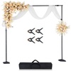 image:imageVEVOR Backdrop Stand 85 x 10 ft Adjustable Photo Backdrop Stand Kit Portable Background with 7 Crossbars Heavy Duty Projector Screen for Wedding Photo Video Studio amp Party85 x 10 Ft