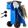 image:imageVEVOR Beach Cart with Large Wheels for Sand 165 lbs Load Capacity Heavy Duty Folding Beach Wagon with 10 Solid Wheels Insulated Cooler Bag Umbrella Holder Holds 4 Chairs for Camping amp Fishing