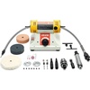 image:imageVEVOR Bench Buffer Polisher 12HP Polishing and Buffing Machine 0 to 8000RPM Benchtop Polisher with 2PCS 4 Cotton Wheel 3PCS 3 Abrasive Fiber Wheels amp Polishing Compound for Metal Jewelry Wood12HP4inchStylobate