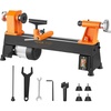 image:imageVEVOR Benchtop Wood Lathe 10 in x 18 in 05 HP 370W Power Wood Turning Lathe Machine 5 Variable Speeds 7801320192026403840 RPM with Rod Injection Wrenches Faceplate Foot Pads for Woodworking10 x 18370W