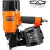 image:imageVEVOR Coil SidingFraming Nailer CN83N 2 to 314 15 Degree Pneumatic Siding Nail Gun with ToolLess Depth Adjustment 70120PSI Air Coil Nailer for Siding Sheathing Wooding Fencing DeckingCN83N2 to 314