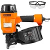 image:imageVEVOR Coil SidingFraming Nailer CN83N 2 to 314 15 Degree Pneumatic Siding Nail Gun with ToolLess Depth Adjustment 70120PSI Air Coil Nailer for Siding Sheathing Wooding Fencing DeckingMCN70134 to 234