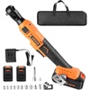 image:imageVEVOR Cordless Ratchet Wrench 38 inch Drive 230 RPM up to 66 ftlbs of Torque Battery Powered Electric Ratchet Wrench Set with Two 20Ah Batteries Charger Sockets Adaptors and Cloth Bag88 ftlbs Standard Head  Extension Bar