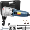 image:imageVEVOR Double Head Sheet Metal Nibbler Cutter 360 Degree Metal Nibbler Drill Attachment with Extra Punch and Die Cutting Hole Accessory and Step Drill Bit for Straight Curve and Circle Cutting380W007in18mm