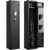 image:imageVEVOR Gun Safe Heavy Duty ColdRolled Steel Rifle Cabinet with Fingerprint amp Key Large Long Gun Cabinet with Magazine and LED Adjustable Racks for Rifles Pistols ShotgunAssembly Required