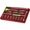 image:imageVEVOR Insulated Socket Set 16Piece Insulated Wrench Tool Set 1000V Insulated Socket Tool with Insulated Sockets Insulated THandle Wrench Drive Rachet Extensions for Electricians Home Repair16 pezzi