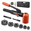 image:imageVEVOR Knockout Punch Set 10 Ton Hydraulic Knockout Set 12 to 2 KO Tool Kit Hole Making Tool KO Tools Kit W6 Dies for Metal Electrical Cabinets Electrical Control Cabinets Switch Cabinets10 Ton Hydraulic Knockout Set