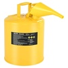 image:imageVEVOR Mental Container 5 Gallon Type I Yellow Metal Container for Liquid Material with Stainless Steel Flame Arrester SelfClosing Lid amp PE Funnel Carbon Steel Flammable Saving with Handle