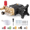 image:imageVEVOR Pressure Washer Pump 1 Shaft Horizontal Triplex Plunger 4000 PSI 40GPM Replacement Power Washer Pumps Kit with 5 Nozzles Compatible with Simpson MorFlex 40224 40225 40226 Santoprene4000 PSI