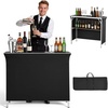 image:imageVEVOR Promotion Counter Table Portable Tradeshow Podium Table 3091 x 1496 x 7146 Display Exhibition Counter Stand Booth Fair with Wall Pop Up Podium with Storage RackCarrying Bag433 Length