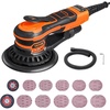 image:imageVEVOR Random Orbital Sander 5 amp 6Inch 350W Brushless Orbital Sander 10000 PRM 6 Variable Speed Electric Palm Sander with 20PCS Sandpapers Dust Connector amp Hose for Woodworking Detailing SandingOrange
