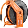 image:imageVEVOR Retractable Air Hose Reel 12 IN x 50 FT Hybrid Air Hose Max 300PSI Air Compressor Hose Reel AutoRewind with 5FT Lead in CeilingWall Mount Heavy Duty Single Arm Steel Reel 12 NPT FittingSingle Arm