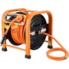 image:imageVEVOR Retractable Air Hose Reel 38 Inch x 100 FT Hybrid Air Hose Max 300PSI Auto Rewind AirCompressor Hoses Reel with 5ft Lead in Portable Freestanding Heavy Duty Steel Reel for Garages Workshops