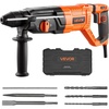 image:imageVEVOR Rotary Hammer Drill 118 in SDSPlus Electric Corded Heavy Duty Rotary Hammer 4 Functions Including 3 Drill Bits Flat Chisel Pointed Chisel and Carrying Case for Concrete and Masonry118  800W