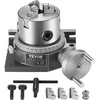 image:imageVEVOR Rotary Table for Milling Machines 4 100 mm Horizontal Vertical Model Precision Milling Rotary Table with 3180 mm 3Jaw Chuck M10 TBolts Nuts for Milling Engineering Indexing Tools