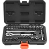 image:imageVEVOR Socket Set 225 Pieces 38 amp 14 amp 12 inch Drive Socket and Ratchet Set SAE and Metric Deep and Shallow Mechanic Tool Kit with Bits Accessories Storage Case CRV Alloy Steel for Repair14