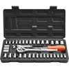 image:imageVEVOR Socket Set 225 Pieces 38 amp 14 amp 12 inch Drive Socket and Ratchet Set SAE and Metric Deep and Shallow Mechanic Tool Kit with Bits Accessories Storage Case CRV Alloy Steel for Repair1438
