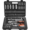 image:imageVEVOR Socket Set 225 Pieces 38 amp 14 amp 12 inch Drive Socket and Ratchet Set SAE and Metric Deep and Shallow Mechanic Tool Kit with Bits Accessories Storage Case CRV Alloy Steel for Repair1412