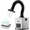 image:imageVEVOR Solder Fume Extractor 3Stage Filtration Soldering Smoke Absorber with 180 mh Strong Suction amp 3Level Airflow Compact Desktop Brushless Smoke Extractor for Soldering DIY Welding8 x 75 x 89Inch