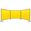 image:imageVEVOR Welding Screen with Frame 3Panel 6 x 8 FT Welding Curtain Screen FlameResistant Vinyl Safety Protection Screens with 12 Wheels amp 6Level UV Protection for WorkshopIndustrial Use Dark GreenYellow