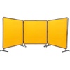 image:imageVEVOR Welding Screen with Frame 6 x 6 3 Panel Welding Curtain Screens FlameResistant Vinyl Welding Protection Screen on 12 Swivel Wheels 6 Lockable Movable amp Professional for Workshop YellowYellow