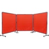 image:imageVEVOR Welding Screen with Frame 6 x 6 3 Panel Welding Curtain Screens FlameResistant Vinyl Welding Protection Screen on 12 Swivel Wheels 6 Lockable Movable amp Professional for Workshop YellowRed