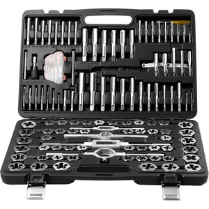 image:imageTap and Die Set 116Piece Include Metric and SAE Size Bearing Steel Taps and Dies Essential Threading Tool for Cutting External Internal Threads with Complete Accessories and Storage Case116pcs