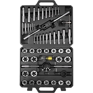 image:imageTap and Die Set 116Piece Include Metric and SAE Size Bearing Steel Taps and Dies Essential Threading Tool for Cutting External Internal Threads with Complete Accessories and Storage CaseLarge51pcsSAE